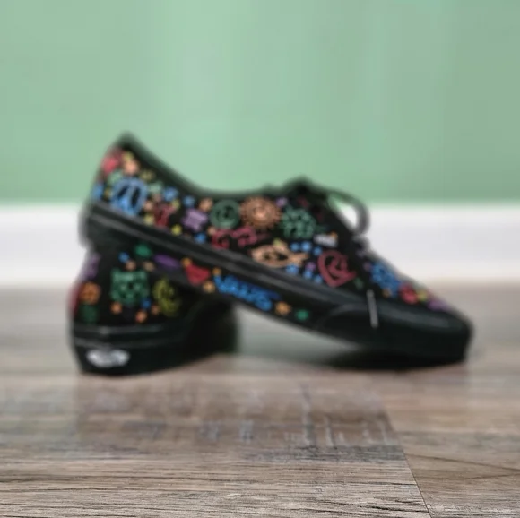 Vans Black Sneakers with Colorful Doodles - Picture 6 of 8